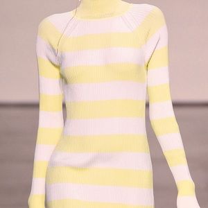 Zimmermann lemon striped knit sweater dress